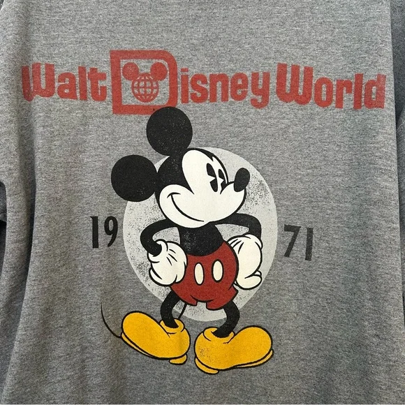 Disney Gray Mickey Mouse Sweatshirt - Picture 4 of 5